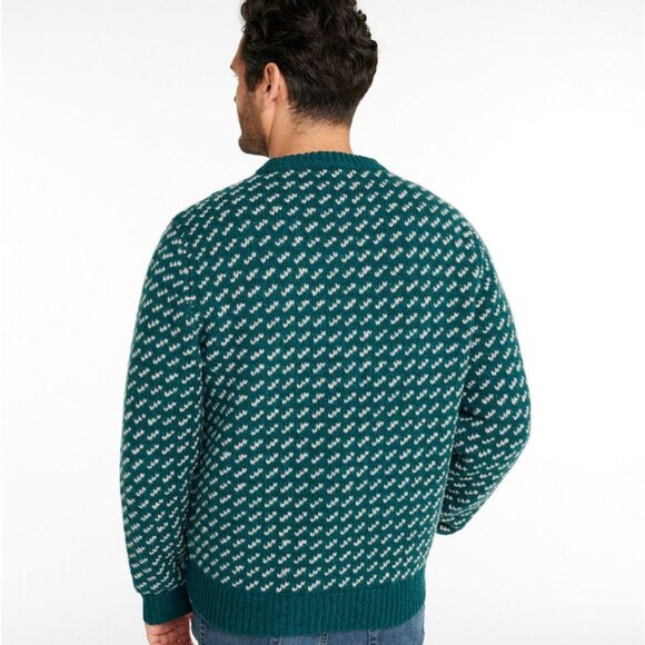 L.L. Bean Men's Bean's Classic Ragg Wool Sweater, Crewneck, Bird's-Eye - Picture 3 of 3